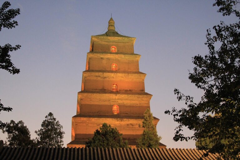 Big Wild Goose Pagoda square for an evening Xi'an plan after the Terracotta Army