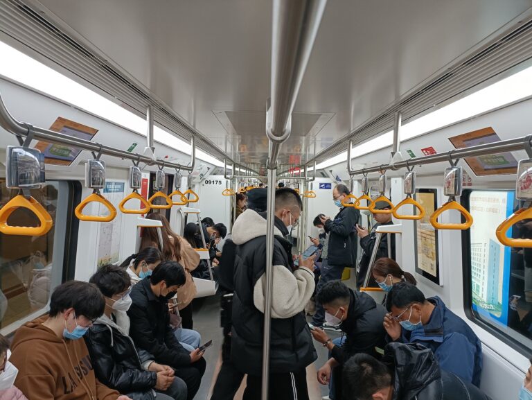 Xi'an Metro Line 9 train interior for a Terracotta Army route