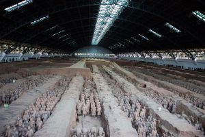 Wide view of Terracotta Army Pit 1