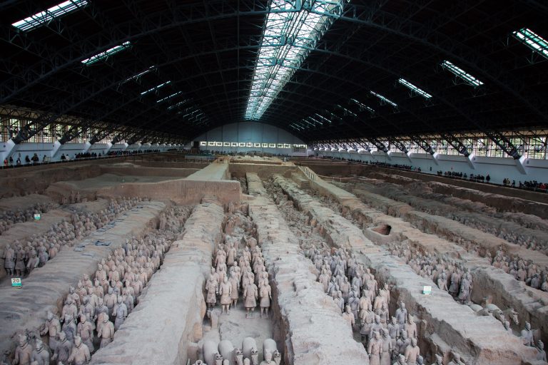 Wide view of Terracotta Army Pit 1
