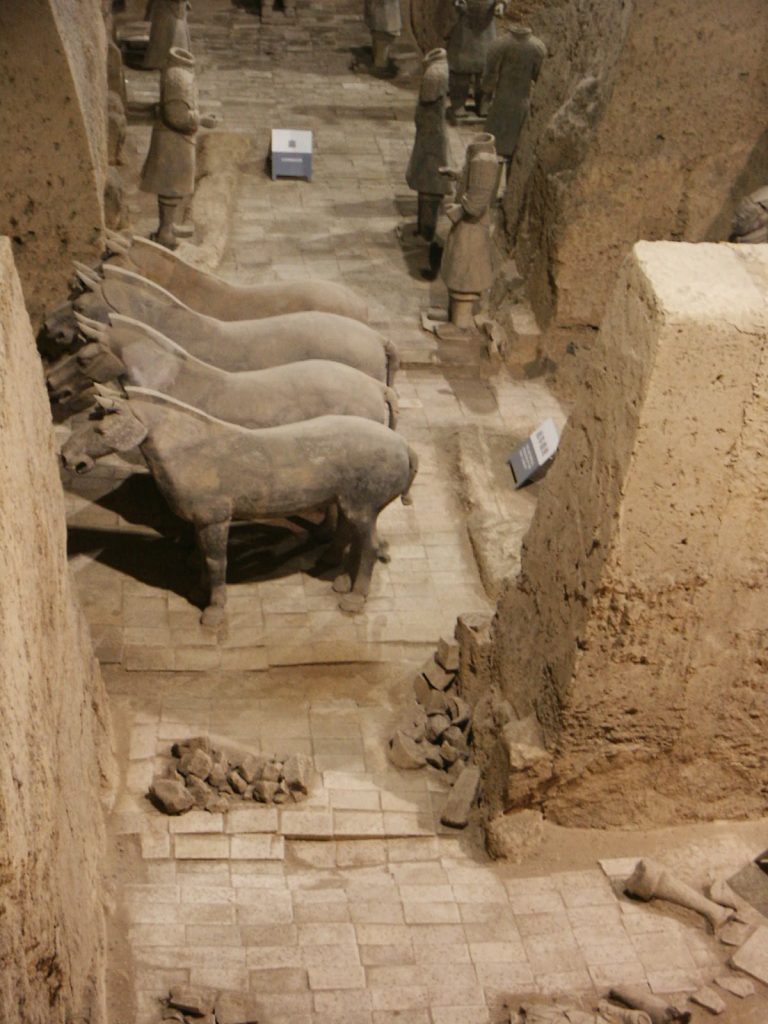 Terracotta Army horses in Pit 3