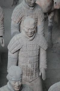 Terracotta warriors detail in Pit 1