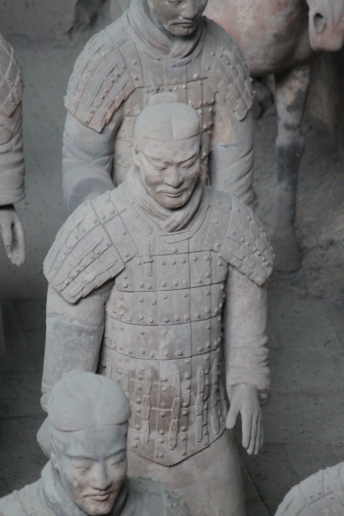 Terracotta warriors detail in Pit 1