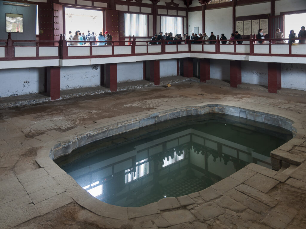 Historic hot spring pool at Huaqing Palace