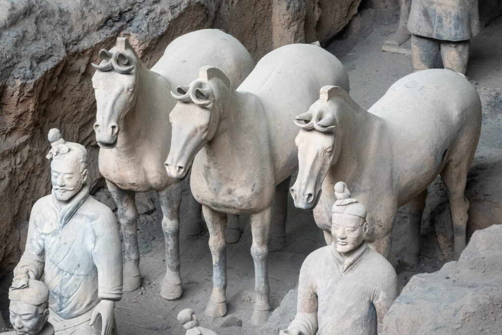 Terracotta Army pit viewing route inside the museum