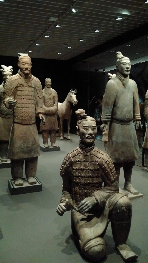 Terracotta Army warriors and horse display for older visitor route planning