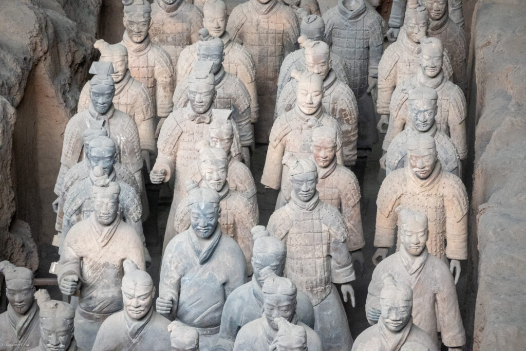 Terracotta Army visitor route during a warm season visit