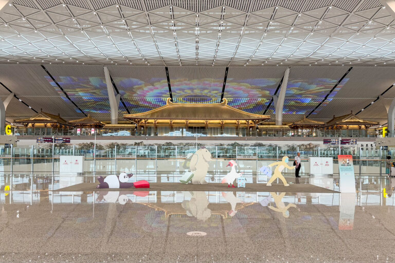 Xi'an airport interior for arrival day Terracotta Army planning