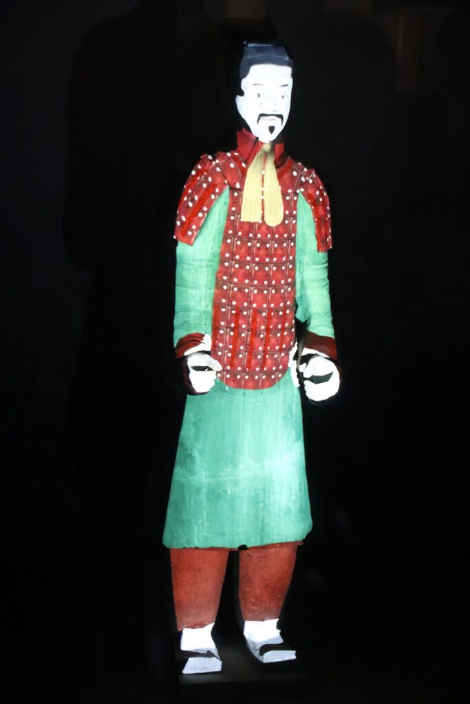 Colored Terracotta Warrior replica for souvenir quality comparison