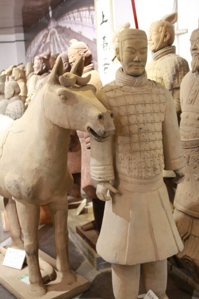 Terracotta Army souvenirs and miniature warrior figures