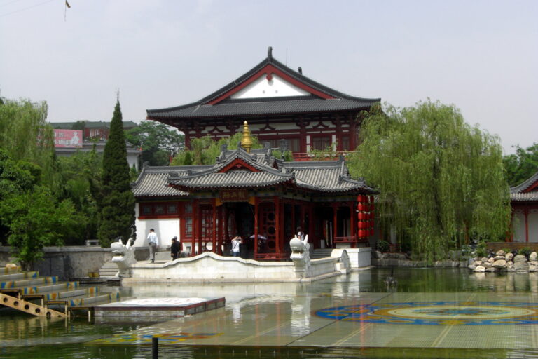 Green spring scenery in Lintong near the Terracotta Army