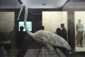 Bronze crane from the Qin mausoleum water bird burial
