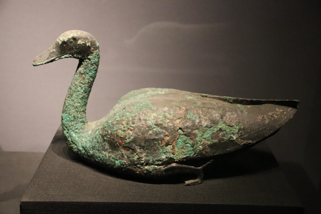 Bronze goose from the Qin mausoleum water bird burial